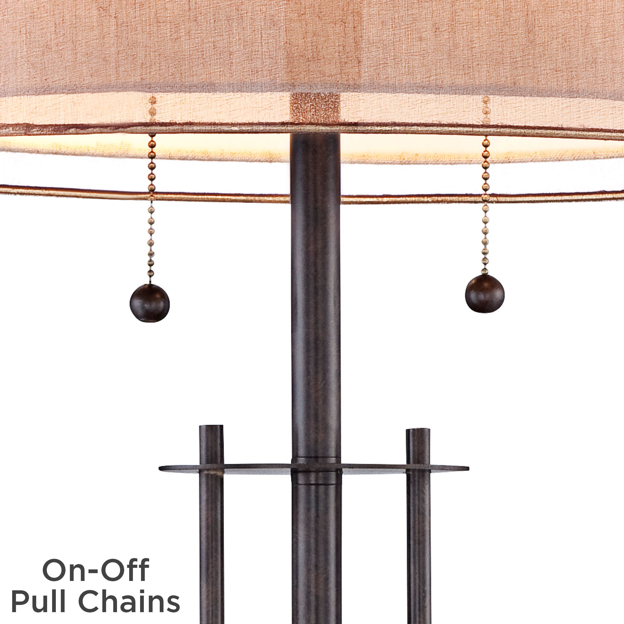 Howell Double Drum Shade Bronze Table Lamp 5Y471 Lamps Plus