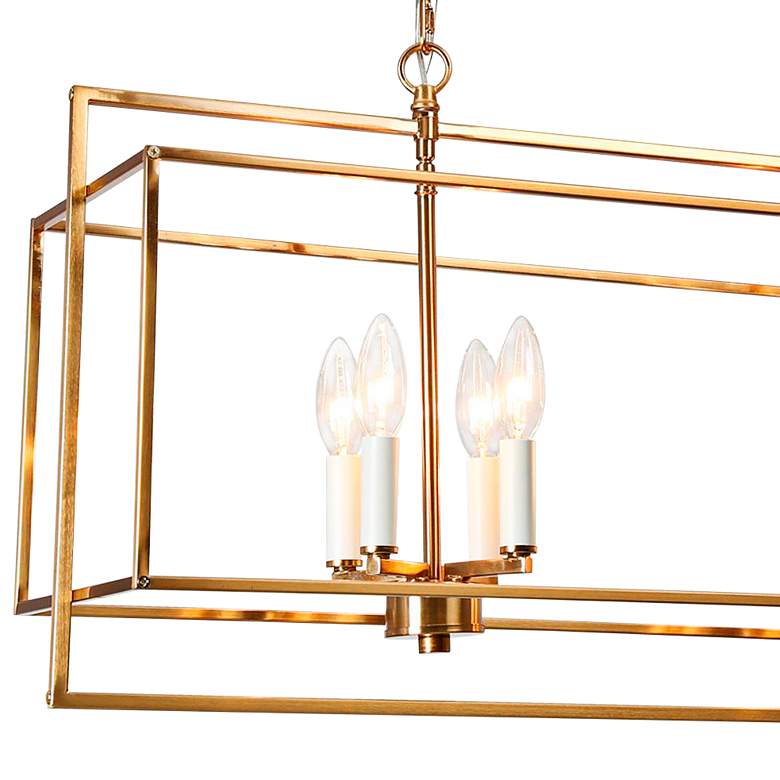 Image 2 Hoyueren 32" Wide Matte Gold 8-Light Island Chandelier more views