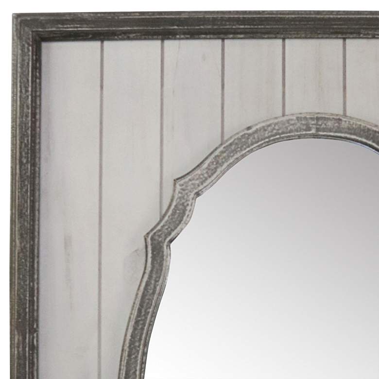 Image 2 Hubbard Distressed Brown Gray Panel 24 inch x 36 inch Wall Mirror more views