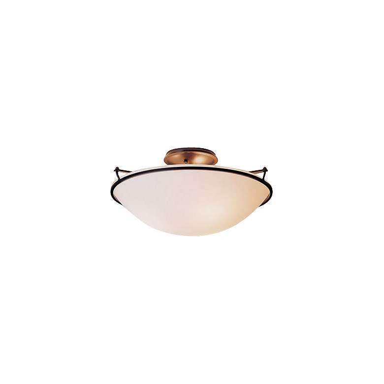 Image 2 Hubbardton Forge 17" Wide Dark Smoke Ceiling Light