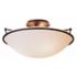 Hubbardton Forge 17" Wide Dark Smoke Ceiling Light