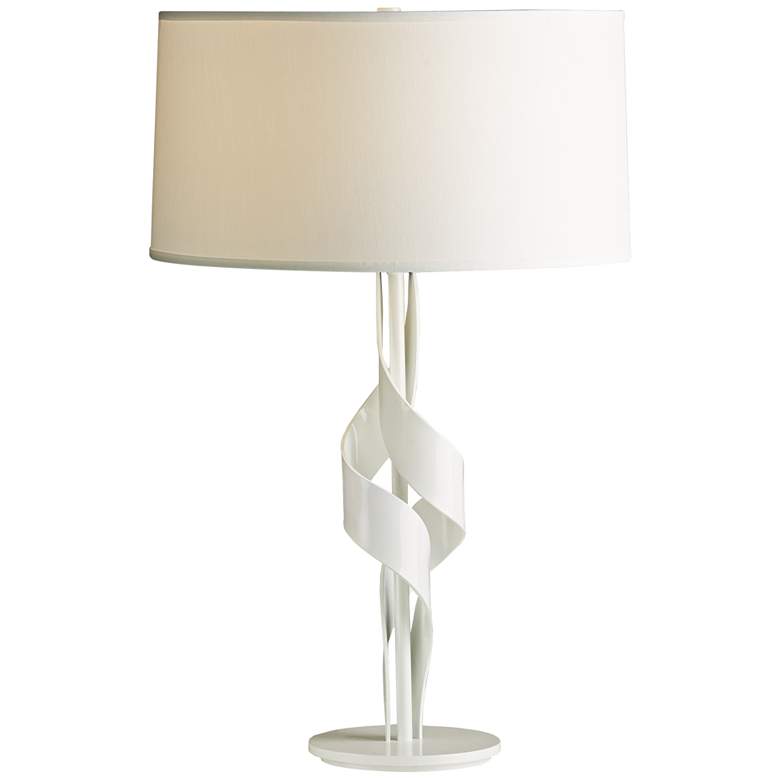 Image 1 Hubbardton Forge 24 1/4"H Flux Gloss White Accent Table Lamp