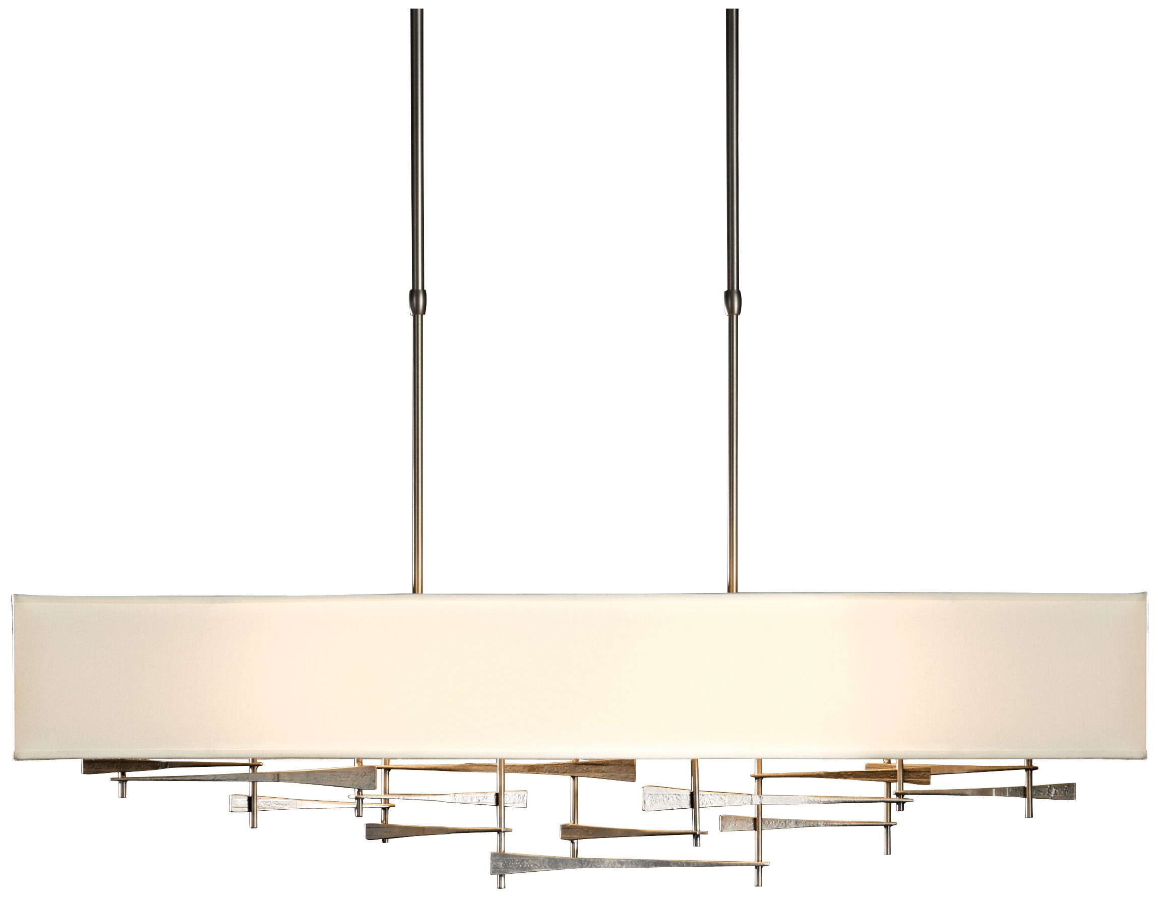 Hubbardton Forge 42" Wide Cavaletti Burnished Steel Pendant Light