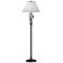 Hubbardton Forge 56" Forged Leaves and Vase Black Finish Floor Lamp