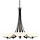 Hubbardton Forge Aegis 31 1/4"W Black 5-Light Chandelier