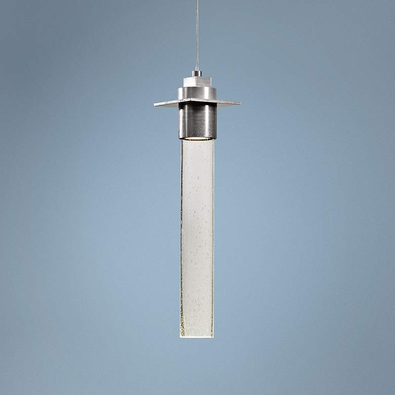 Image 1 Hubbardton Forge Airis 4 inch Wide Platinum Small Mini Pendant