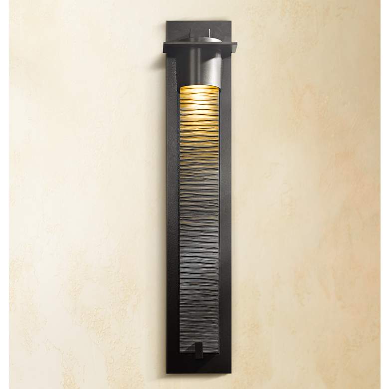 Image 1 Hubbardton Forge Airis Textured 33" High Outdoor Wall Light