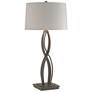 Hubbardton Forge Almost Infinity 31" Flax and Natural Iron Table Lamp