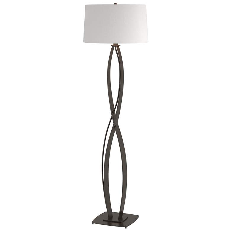 Image 1 Hubbardton Forge Almost Infinity 59 1/2" Anna Shade Bronze Floor Lamp