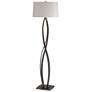 Hubbardton Forge Almost Infinity 59 1/2" Flax and Bronze Floor Lamp