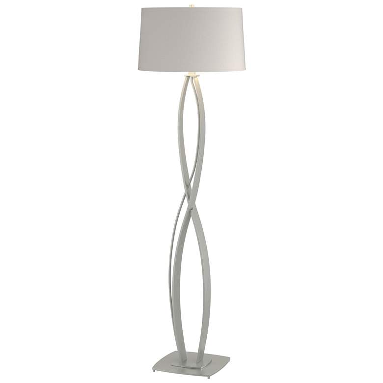 Image 1 Hubbardton Forge Almost Infinity 59 1/2 inch Flax and Platinum Floor Lamp