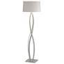 Hubbardton Forge Almost Infinity 59 1/2" Flax and Platinum Floor Lamp