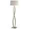 Hubbardton Forge Almost Infinity 59 1/2" Flax and Silver Floor Lamp