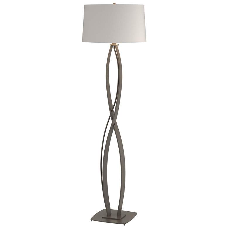 Image 1 Hubbardton Forge Almost Infinity 59 1/2" Flax Dark Smoke Floor Lamp