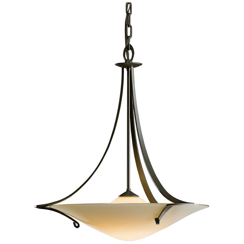 Image 1 Hubbardton Forge Antasia 21.7" Wide Dark Smoke and Sand Glass Pendant