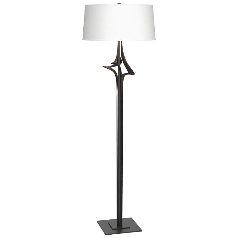 Image 1 Hubbardton Forge Antasia 58.6" High Anna Shade Black Floor Lamp