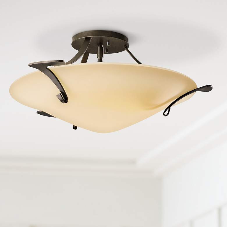 Image 1 Hubbardton Forge Antasia Sand Semiflush Ceiling Light