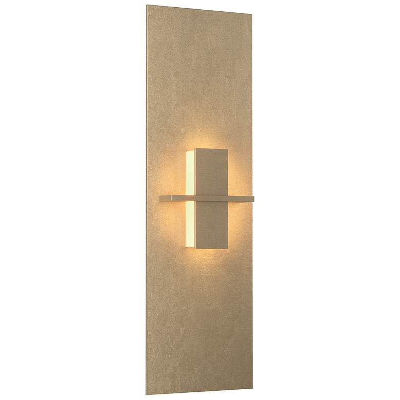 Image 1 Hubbardton Forge Aperture 21 1/2" High Soft Gold Wall Sconce
