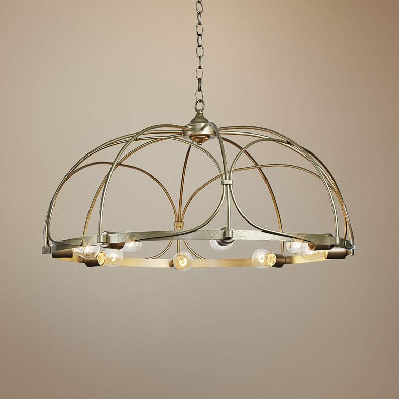 Image 1 Hubbardton Forge Arbor 35 1/2" Wide 8-Light Gold Chandelier