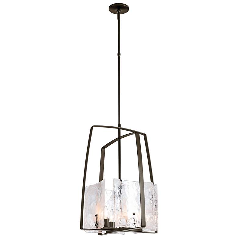 Image 1 Hubbardton Forge Arc 18 3/4"W Bronze 4-Light Lantern Pendant