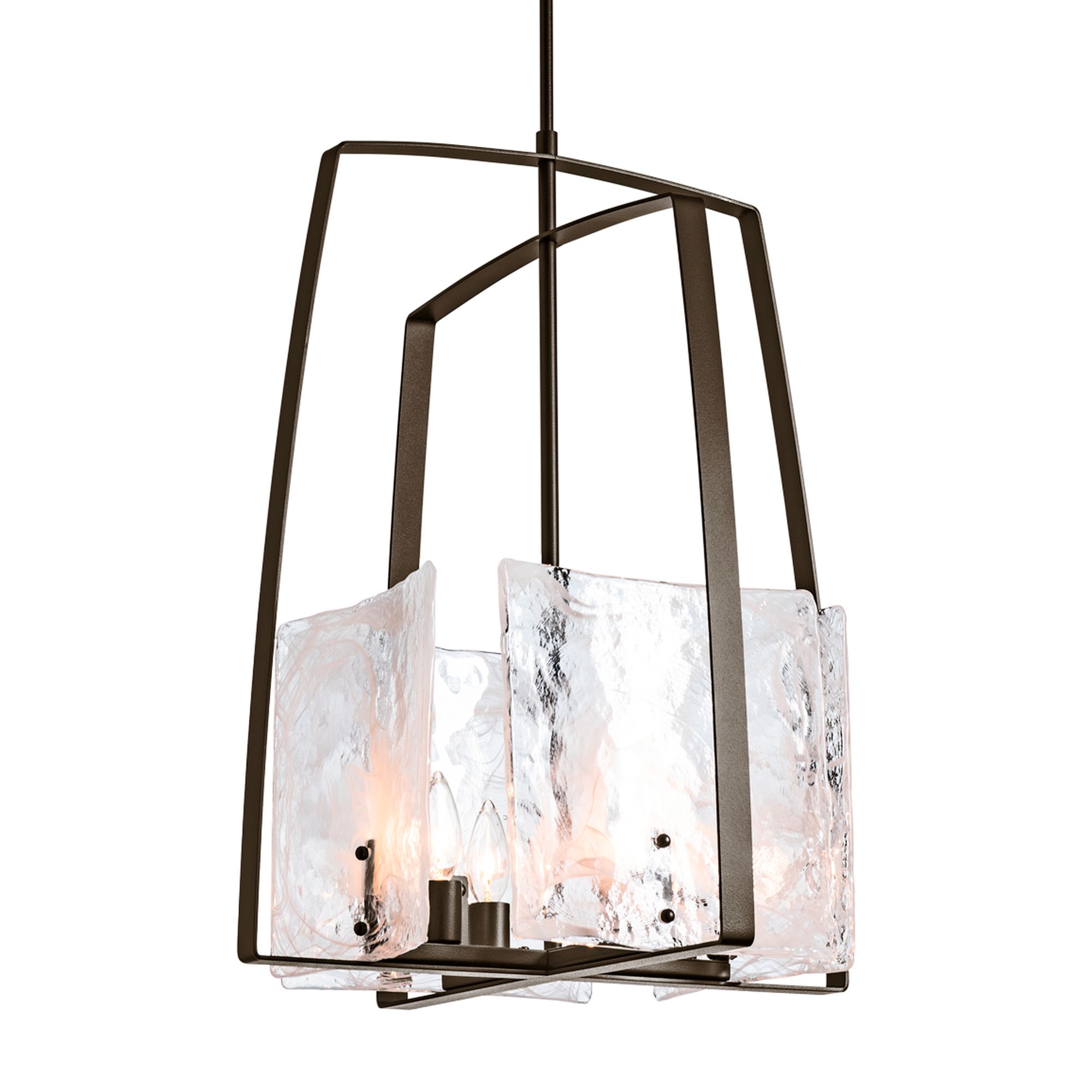 Image 2 Hubbardton Forge Arc 18 3/4"W Bronze 4-Light Lantern Pendant more views