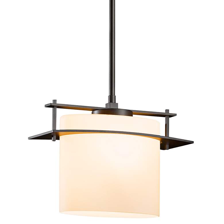 Image 1 Hubbardton Forge Arc Ellipse 13"W Dark Smoke Pendant Light