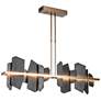 1_Hubbardton Forge Ardesia 52"W Soft Gold LED Linear Pendant