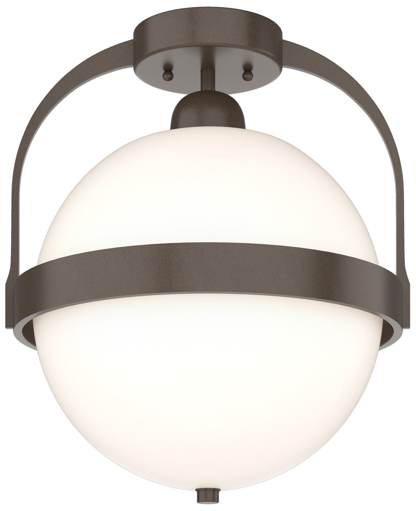 Hubbardton Forge Atlas 13.5" Bronze Globe Semi-Flush Made to Order
