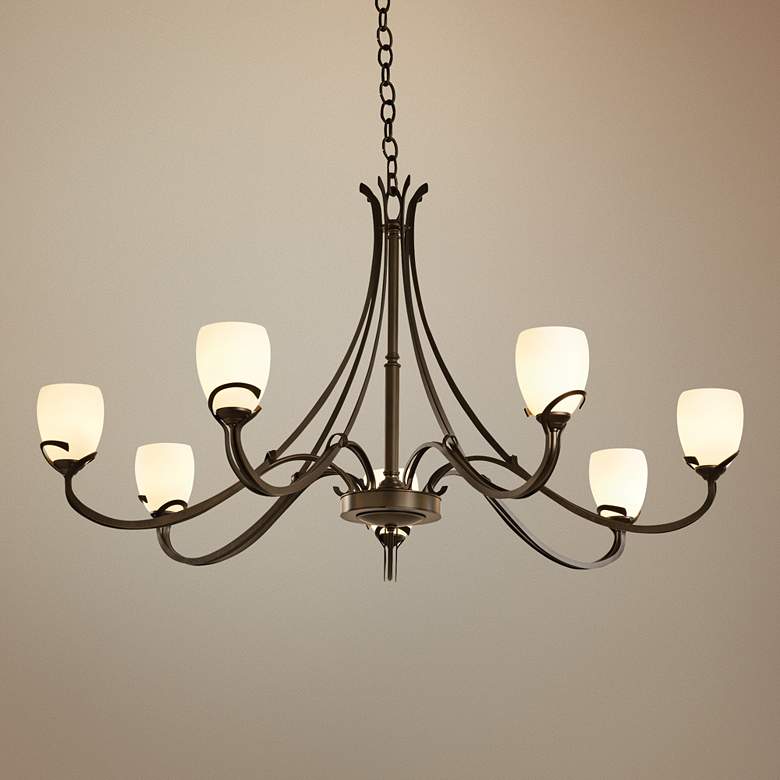 Image 1 Hubbardton Forge Aubrey 47 1/4" Wide Bronze Chandelier