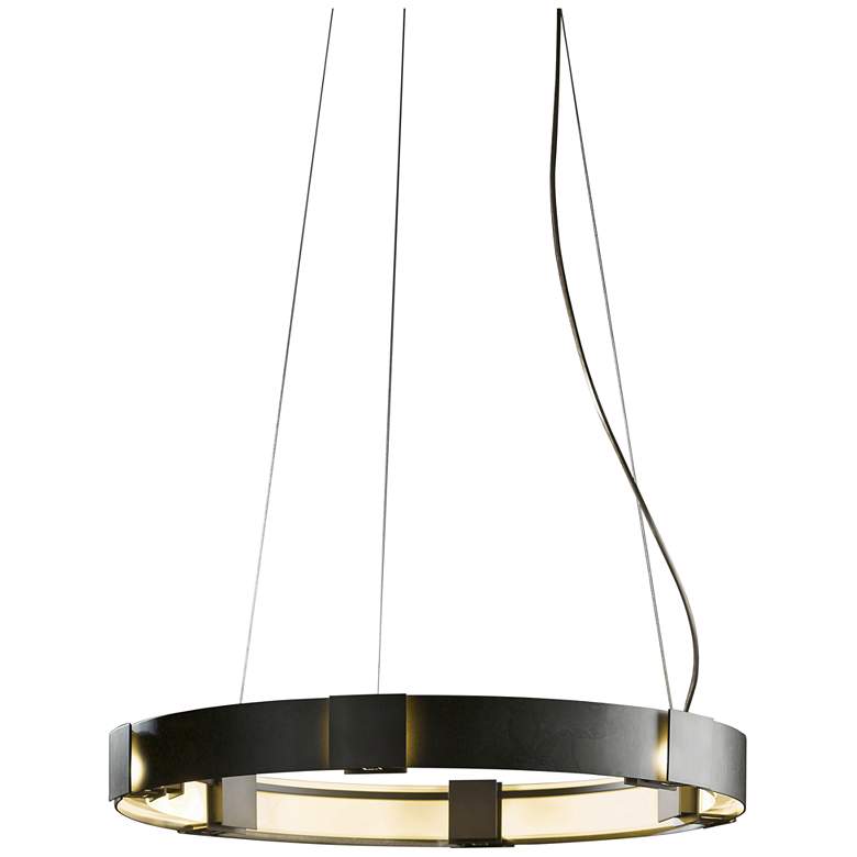 Image 6 Hubbardton Forge Aura Pendant 28.9 inch Dark Smoke Glass Ring Pendant more views