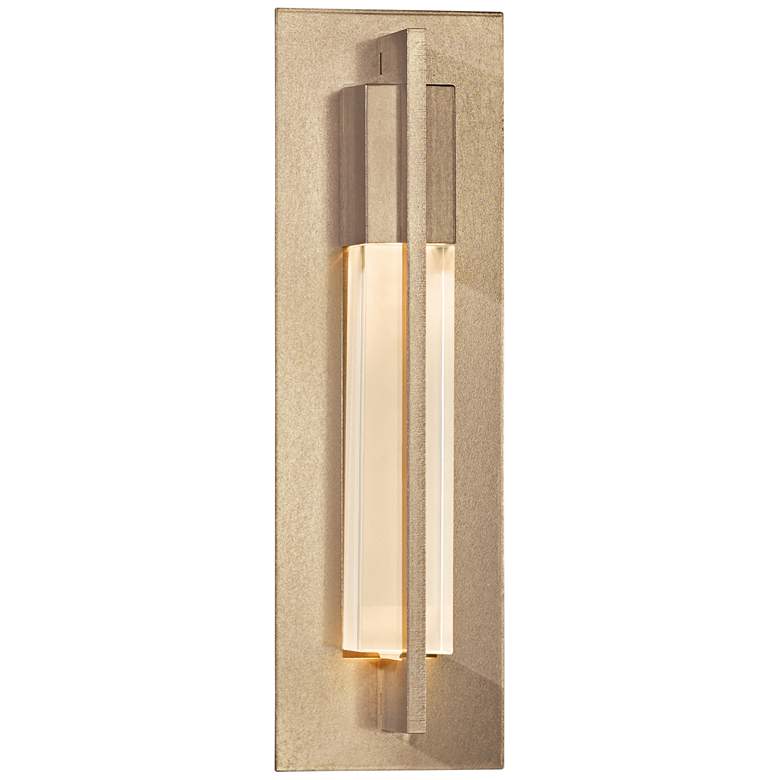 Image 1 Hubbardton Forge Axis 15 inchH 1-Light Soft Gold Wall Sconce