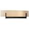 Hubbardton Forge Axis 17 1/4" Wide Black Bath Light