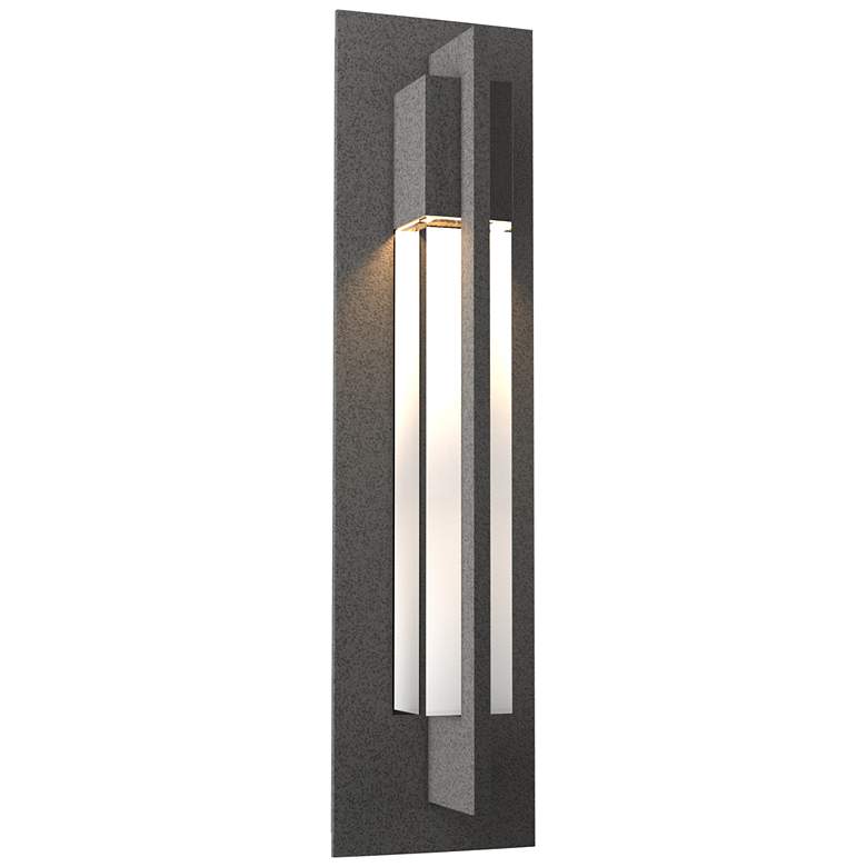Image 1 Hubbardton Forge Axis 19" High Natural Iron LED Outdoor Wall Light