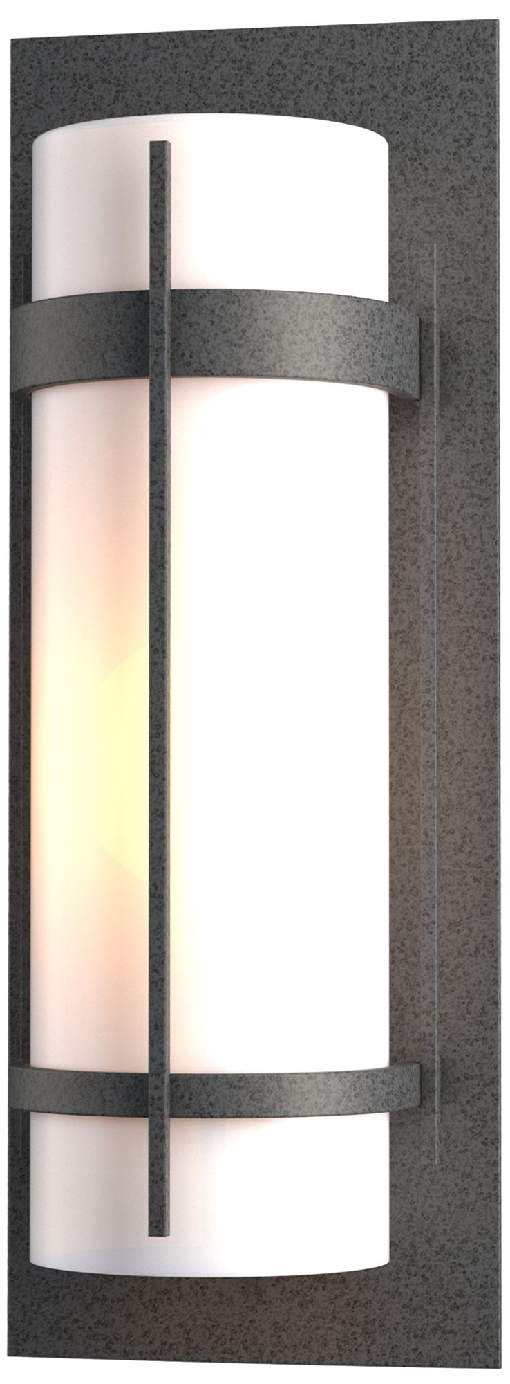 Hubbardton Forge B&ed 20 3/4" Iron Opal Glass Outdoor Light Made to Order