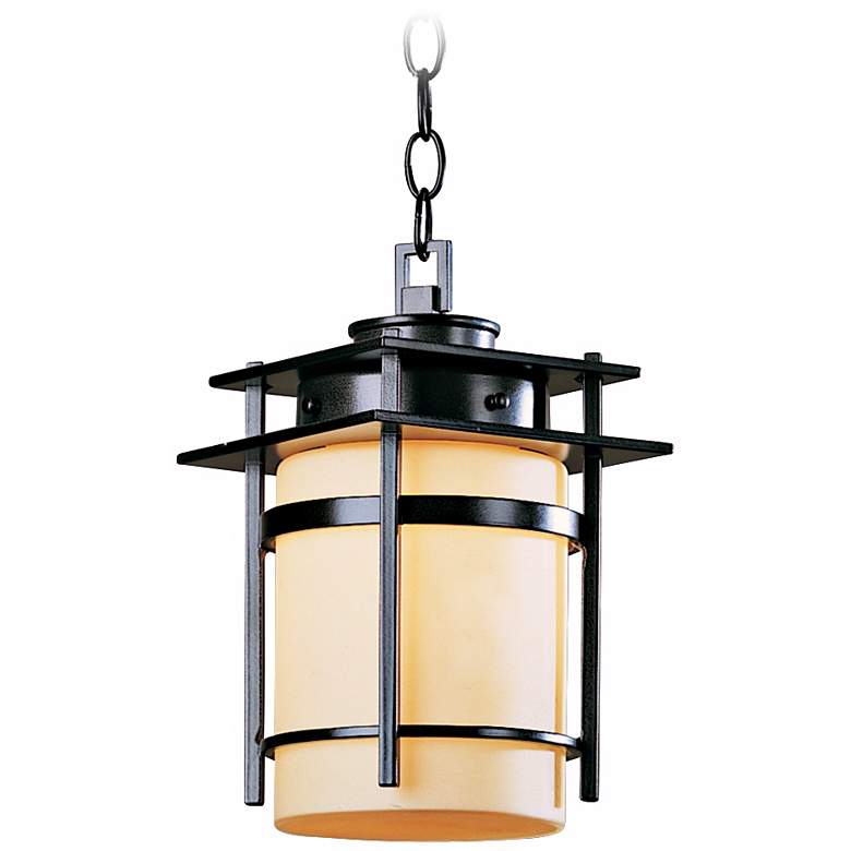 Image 1 Hubbardton Forge Banded 12 3/4" High Outdoor Hanging Light