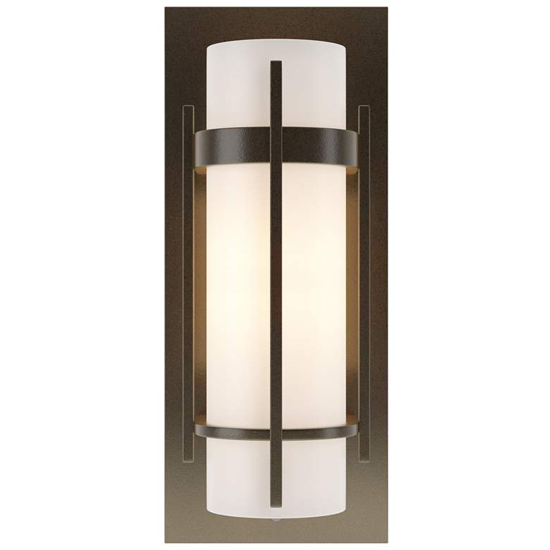 Image 1 Hubbardton Forge Banded 12"H Oil-Rubbed Bronze Wall Sconce
