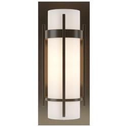 Hubbardton Forge Banded 12&quot;H Oil-Rubbed Bronze Wall Sconce