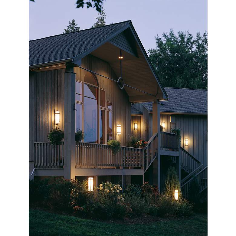 Image 3 Hubbardton Forge Banded 16" High Outdoor Wall Light more views