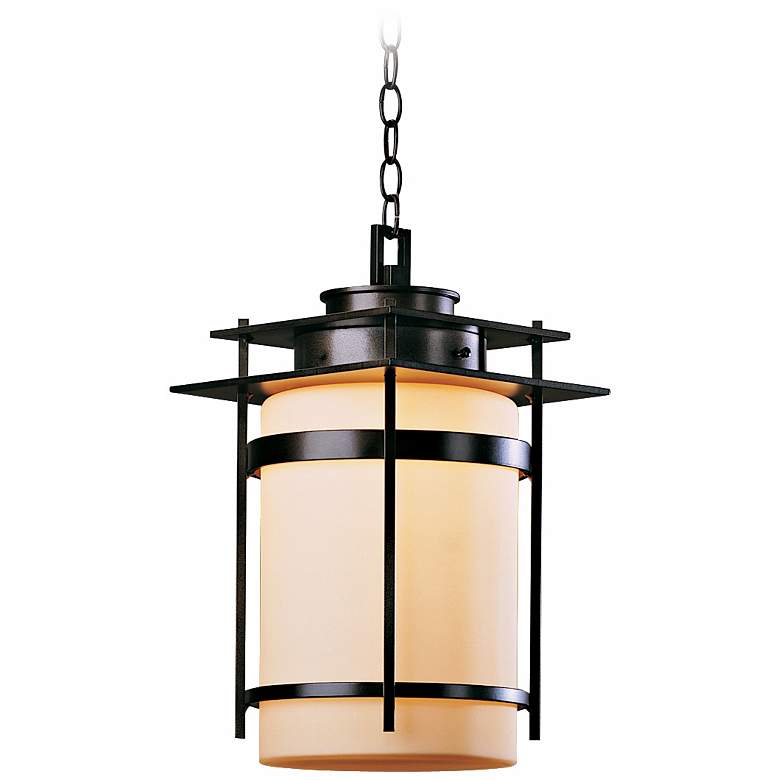 Image 1 Hubbardton Forge Banded 18 1/2" High Outdoor Hanging Light