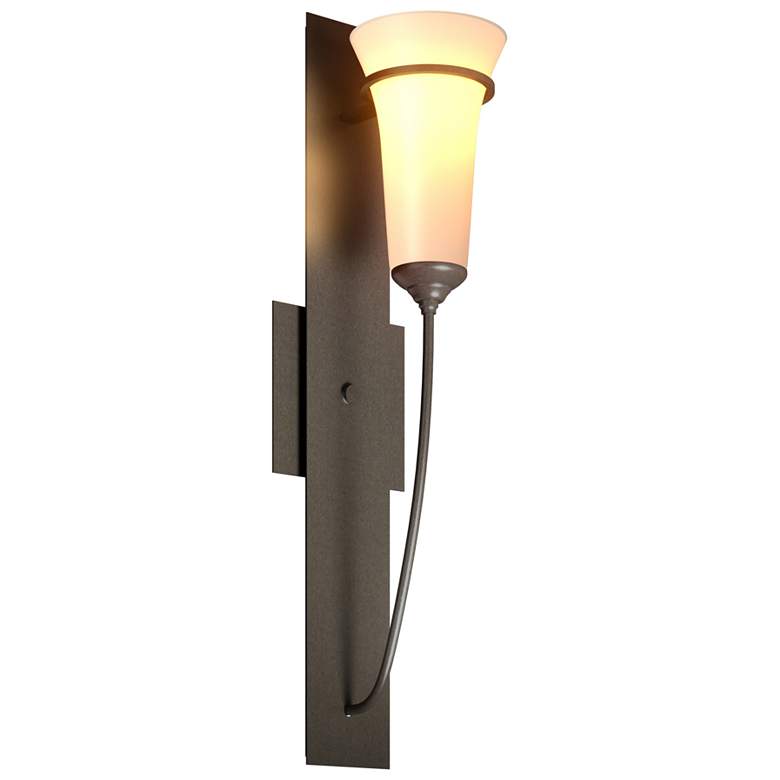 Image 1 Hubbardton Forge Banded 20 3/4" High Dark Smoke Torch Sconce