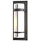 Hubbardton Forge Banded 20 3/4" Natural Iron Opal Glass Outdoor Sconce
