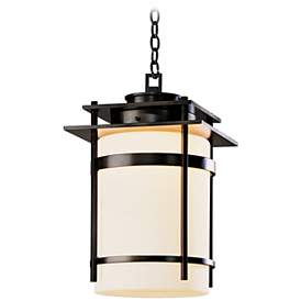 Image1 of Hubbardton Forge Banded 22" High Outdoor Hanging Light