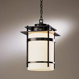 Image2 of Hubbardton Forge Banded 22" High Outdoor Hanging Light more views