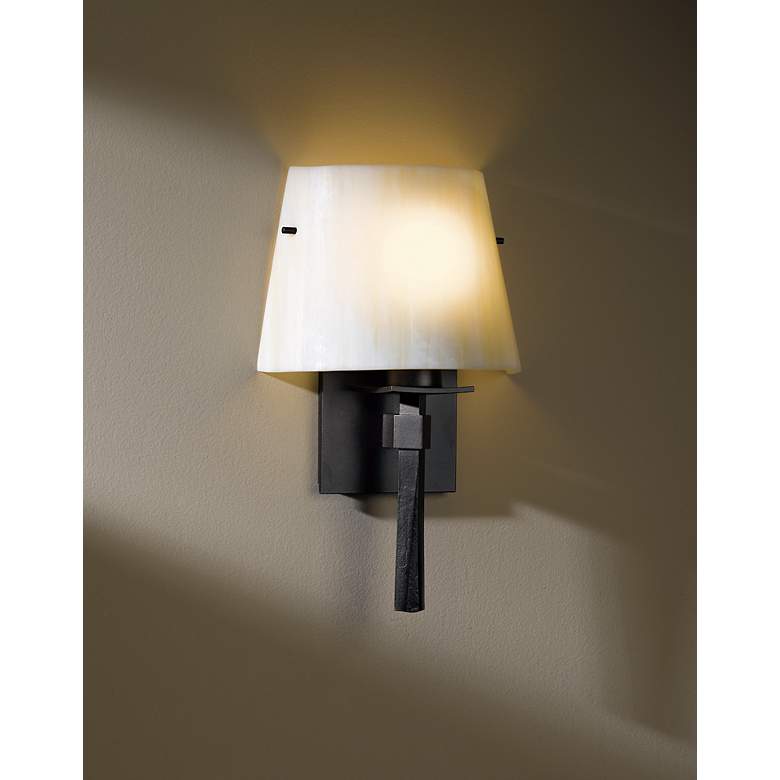 Image 2 Hubbardton Forge Beacon Hall Ivory Glass Wall Sconce more views