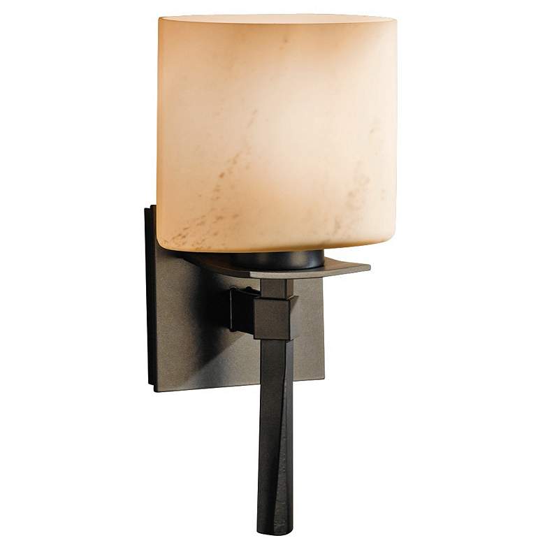 Image 1 Hubbardton Forge Beacon Hall Stone Glass Wall Sconce
