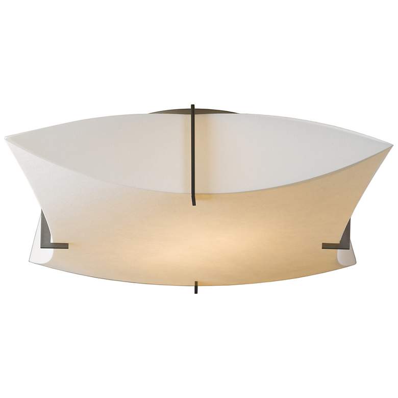 Image 1 Hubbardton Forge Bento 17 3/4" Wide Dark Smoke Ceiling Light