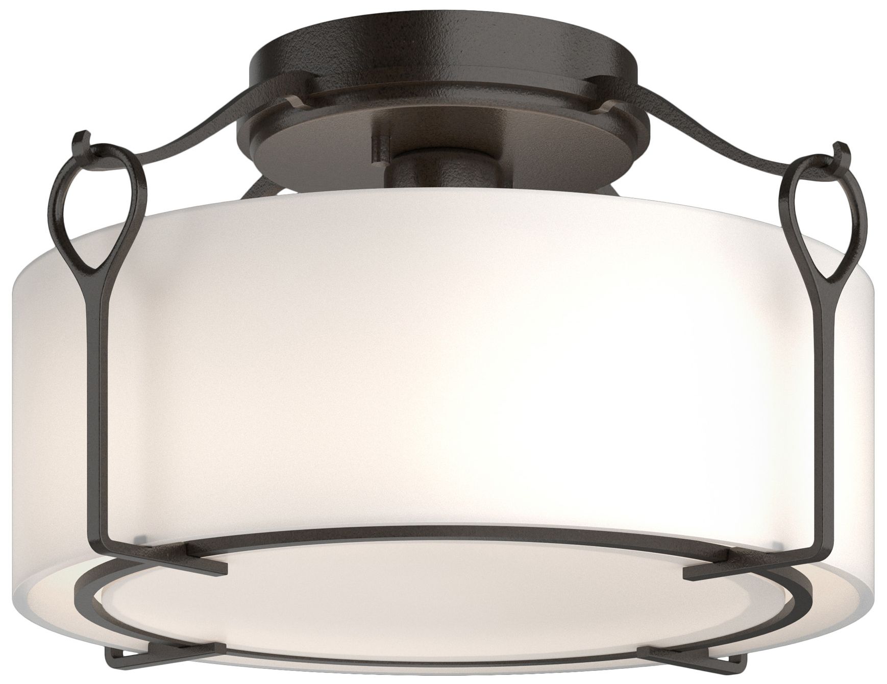 Hubbardton Forge Bow Oil 13 1/4" Bronze Ceiling Light Made to Order