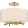 Hubbardton Forge Brindille 15"W Modern Brass Ceiling Light