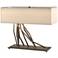 Hubbardton Forge Brindille 16 1/2" Flax Shade Natural Iron Table Lamp