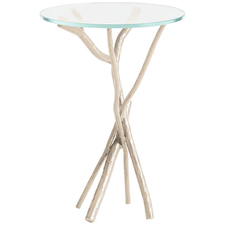 Image 1 Hubbardton Forge Brindille 18" Wide Soft Gold Accent Table